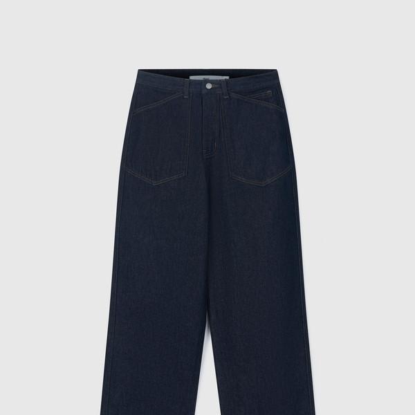 Fatigue Cinch Back Raw Denim / Fabric From Türkiye (Indigo)