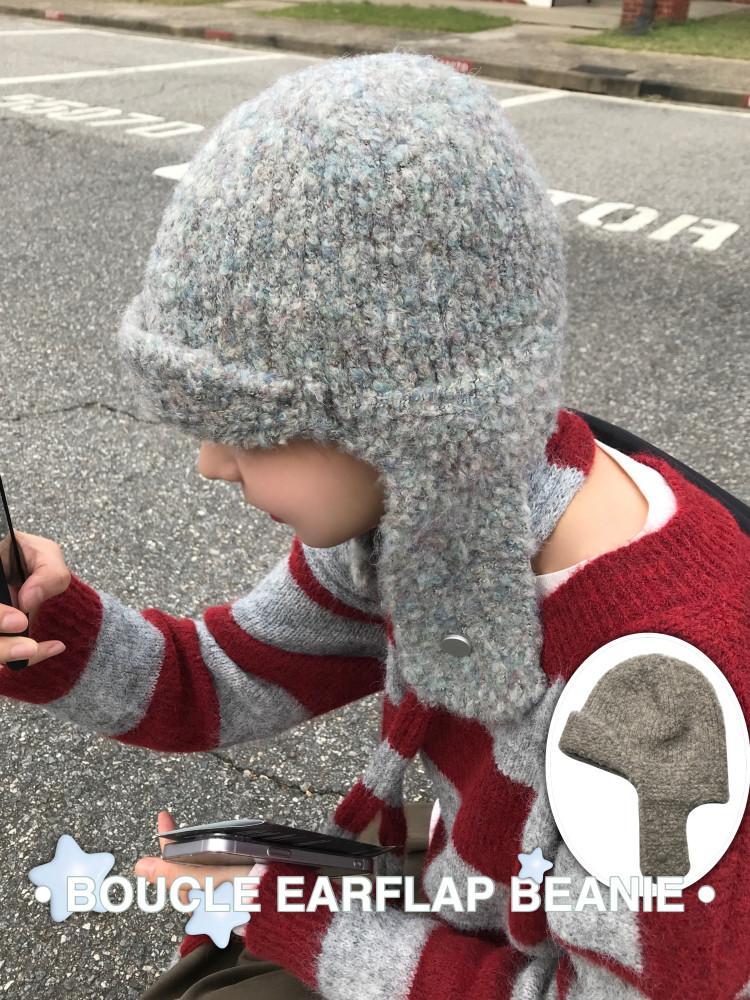 BOUCLE EARFLAP BEANIE (5 color)