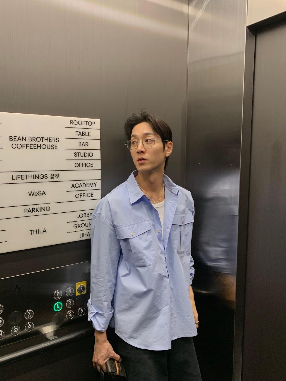 De two button ox uni shirt