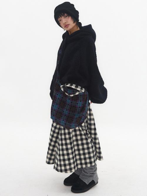 Twitty Mixed Check Bag Purple