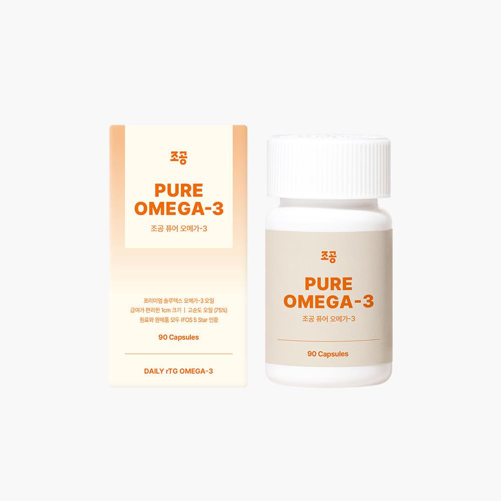 조공 퓨어 오메가-3 1cm 초미니 사이즈 90캡슐 알약 고양이 강아지 애견 오메가3 