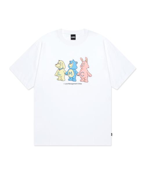 BEAR FRIENDS TEE white