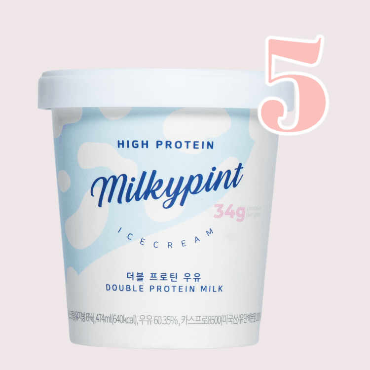 밀키파인트 더블 프로틴 우유 단백질 파인트 아이스크림 474ml 5개입