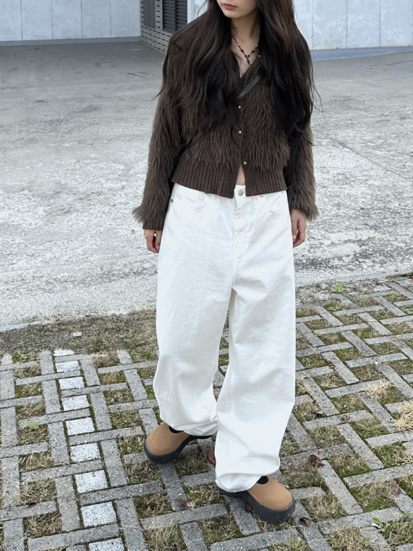 베베 코튼 10수 와이드팬츠