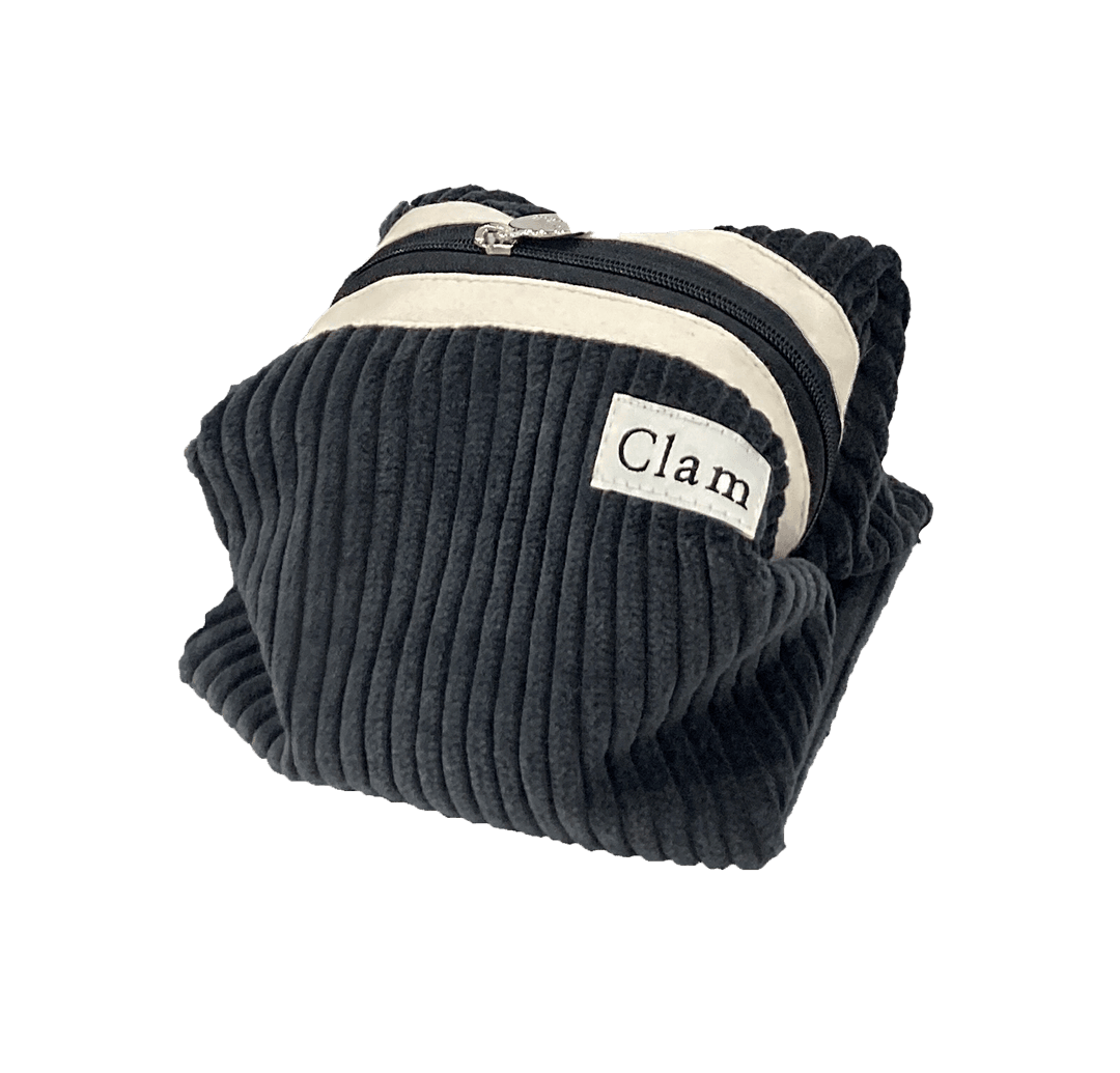 Clam round pouch _ Corduroy midnight