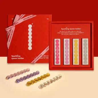 [선물포장] 스파클링 유리수저받침 4인세트