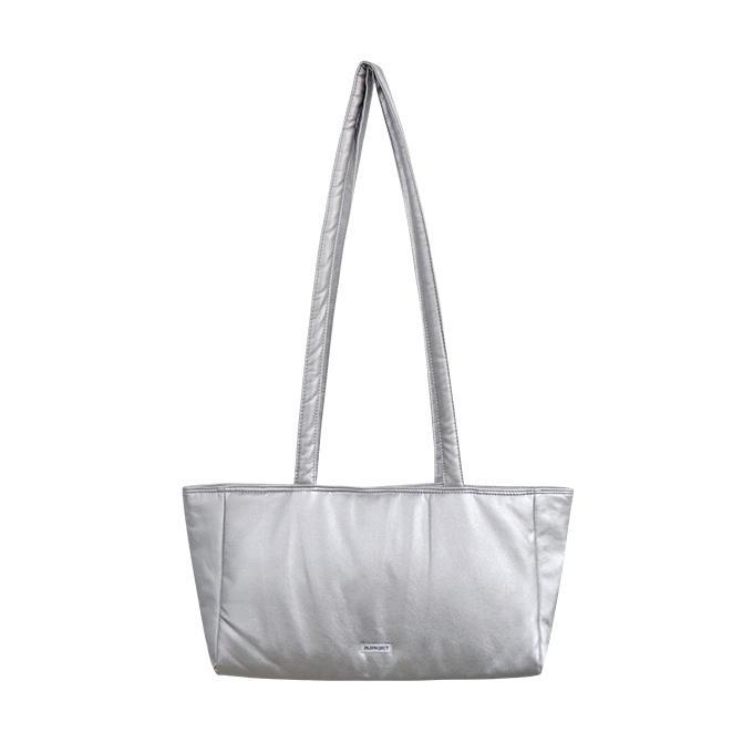 [블프세일]2-WAY LEATHER PADDING BAG, SILVER