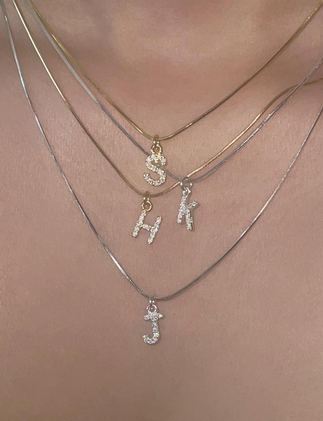 Glow Initial Necklace *전 알파벳 가능