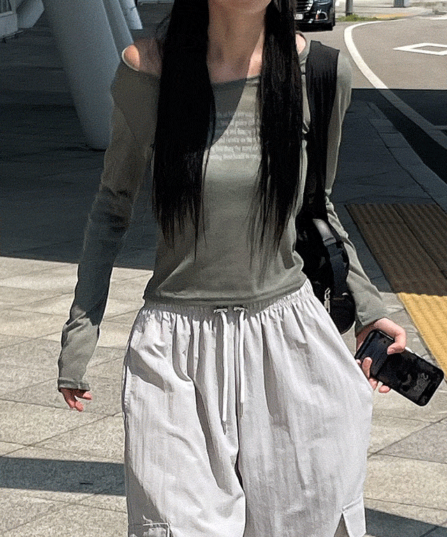 [여름긴팔☔] 여리핏 레터링 시스루 긴팔 티셔츠 -4color 장마철/간절기/살안타템