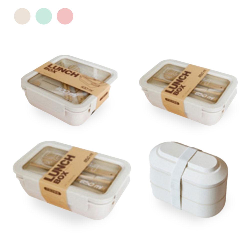 도시락통 직장인 샐러드 밀짚 전자레인지 예쁜 소풍 밀프랩 850ml