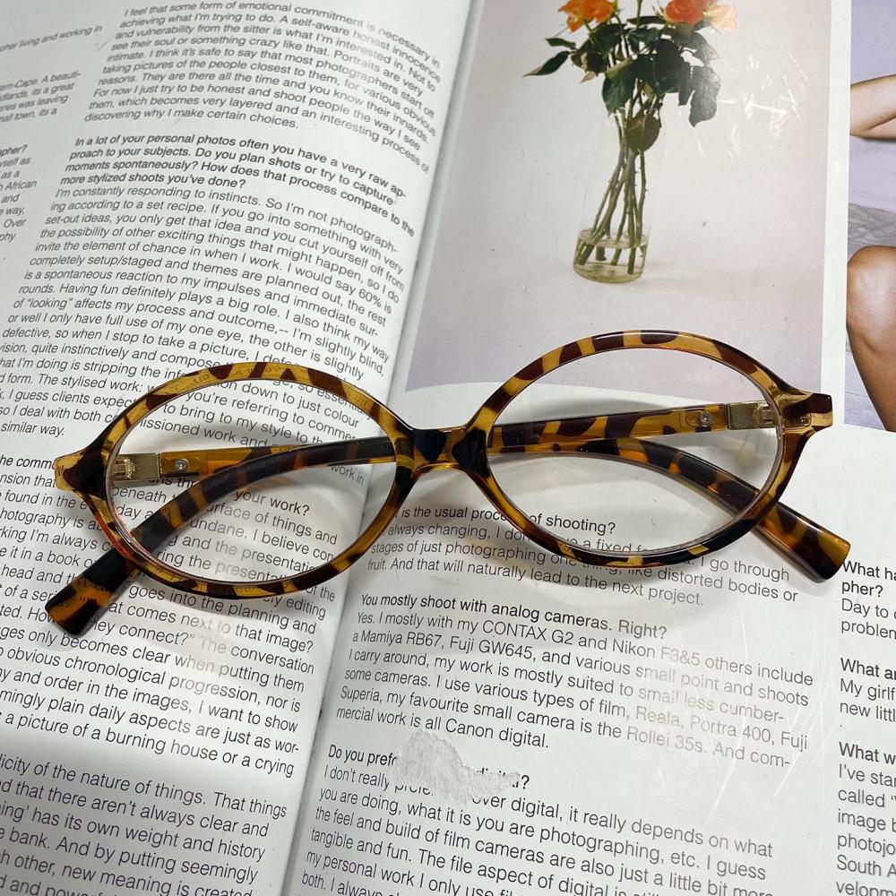 빈티지 미미 호피 뿔테 안경 (leopard)