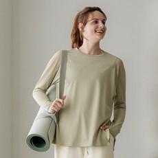매쉬 요가 루즈핏 긴팔 롱티 4color