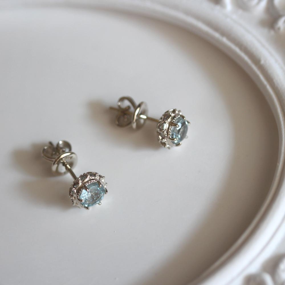 Cadre 4 aquamarine earrings