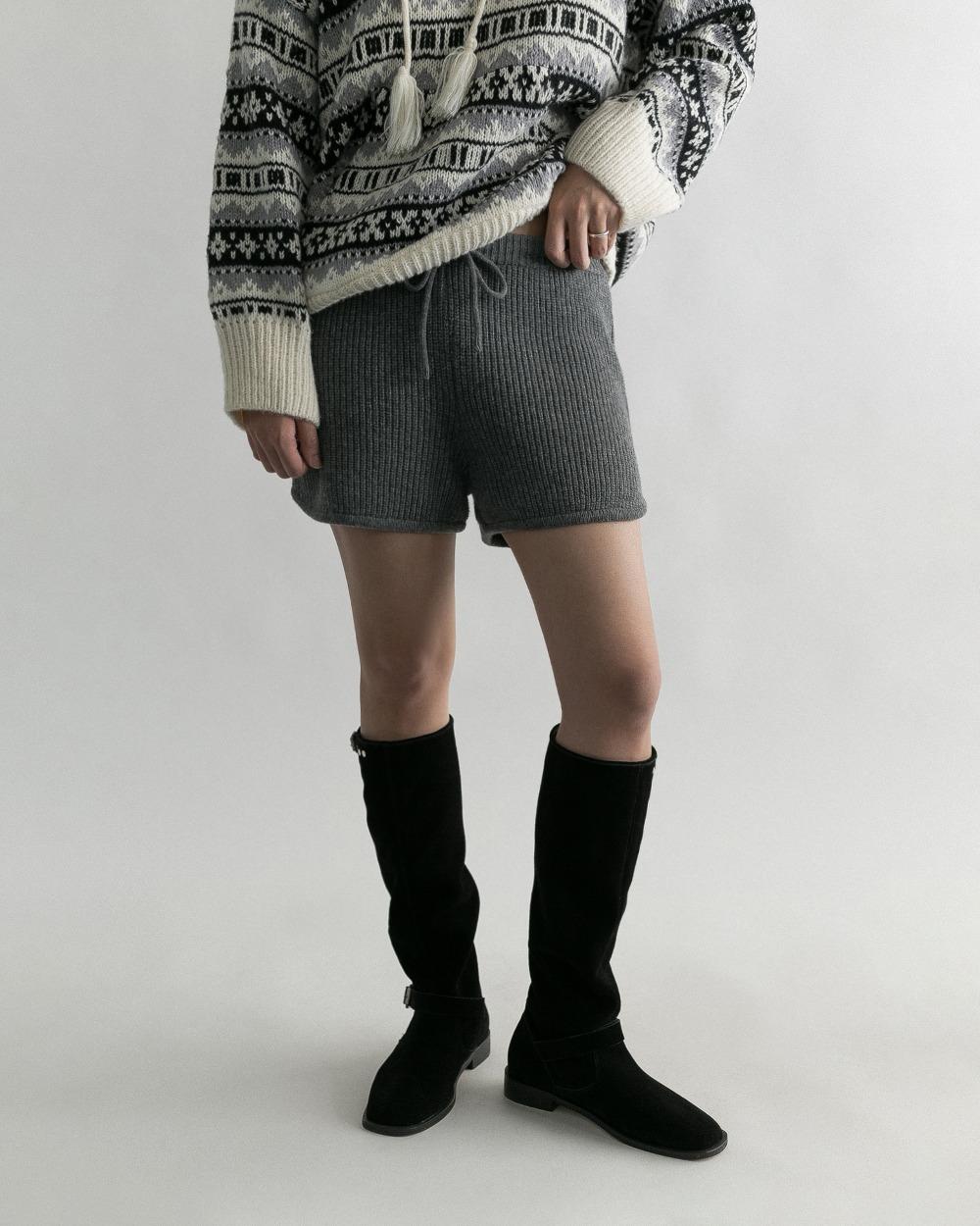 시크바이 [재진행/당일출고] 램스울 니트밴딩숏츠