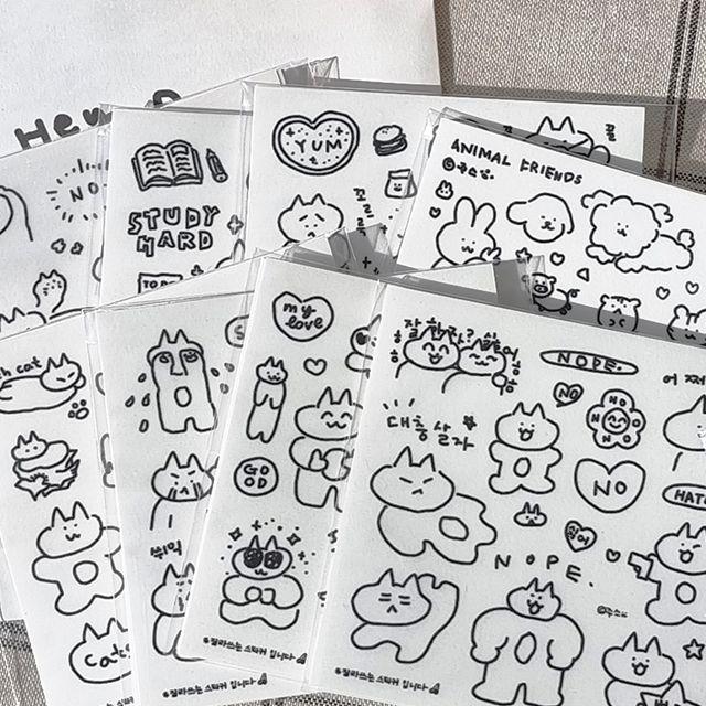 주스 낙서 인스 올인원팩 스티커팩 ｜인쇄소스티커