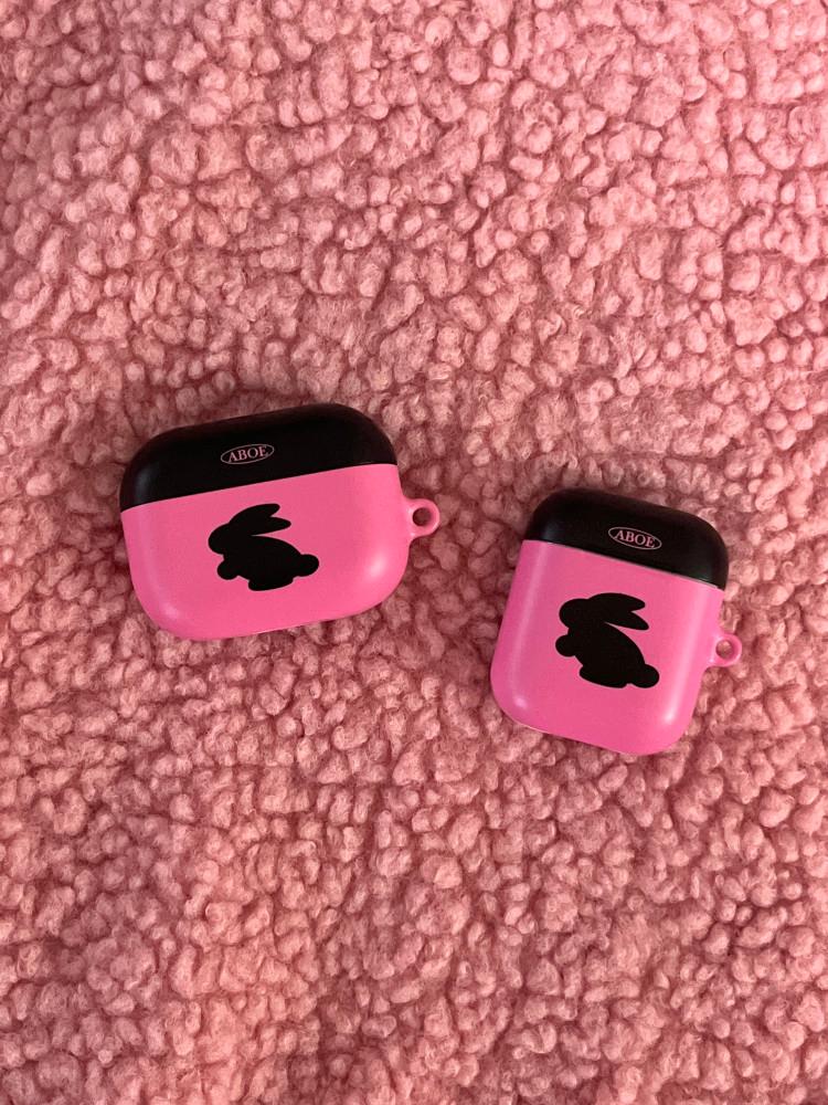 ABOE l 아비오에 블랙버니 진핑크 에어팟 하드 케이스