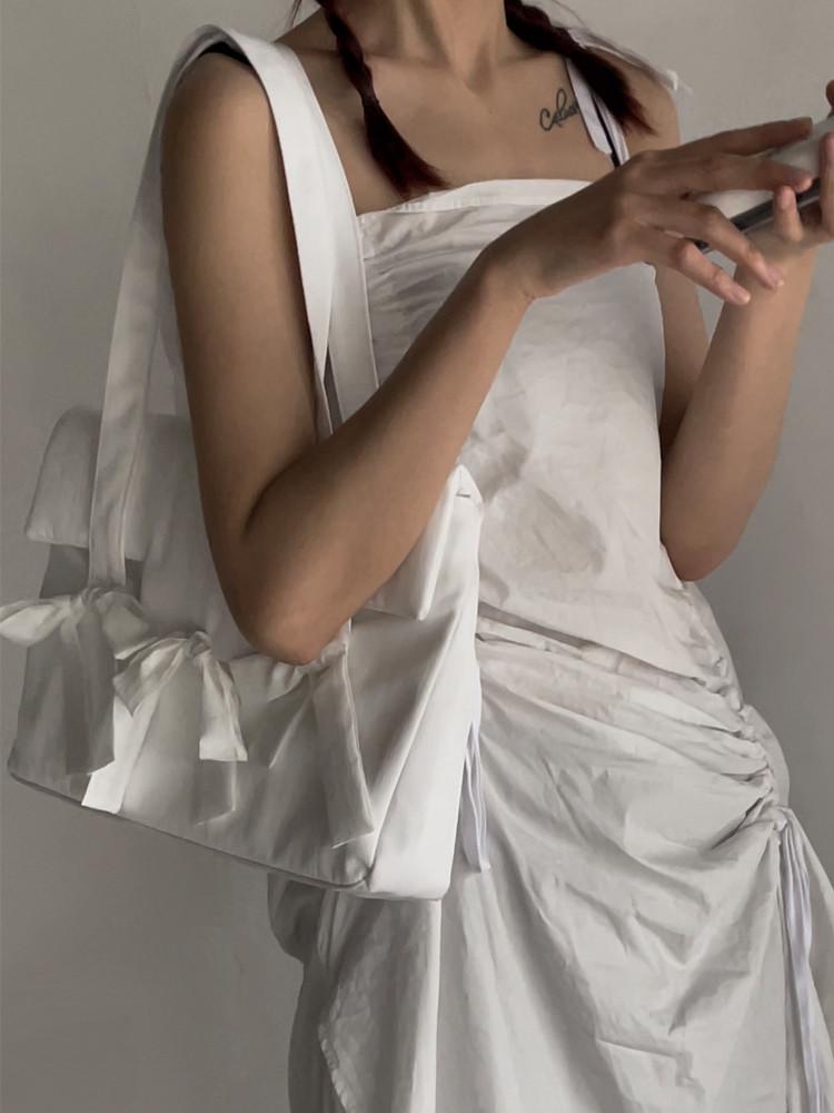 블랙 화이트 리본 유니크 노트북 13.3인치 14인치 15.6인치 파우치 가방