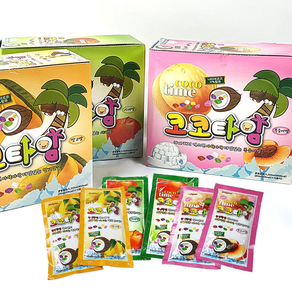 코코타임 (80ml x 30개) 복숭아맛 맛선택 과자세트 후르츠젤리 얼려먹는 젤리 [원산지:중국산(중국)]