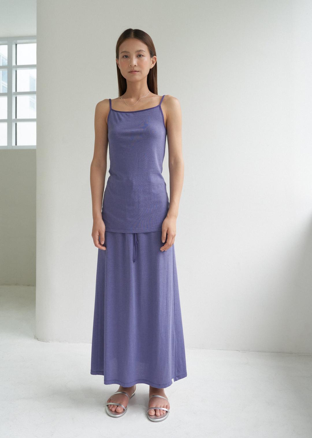 Silky long skirt -violet(S SIZE 재입고)