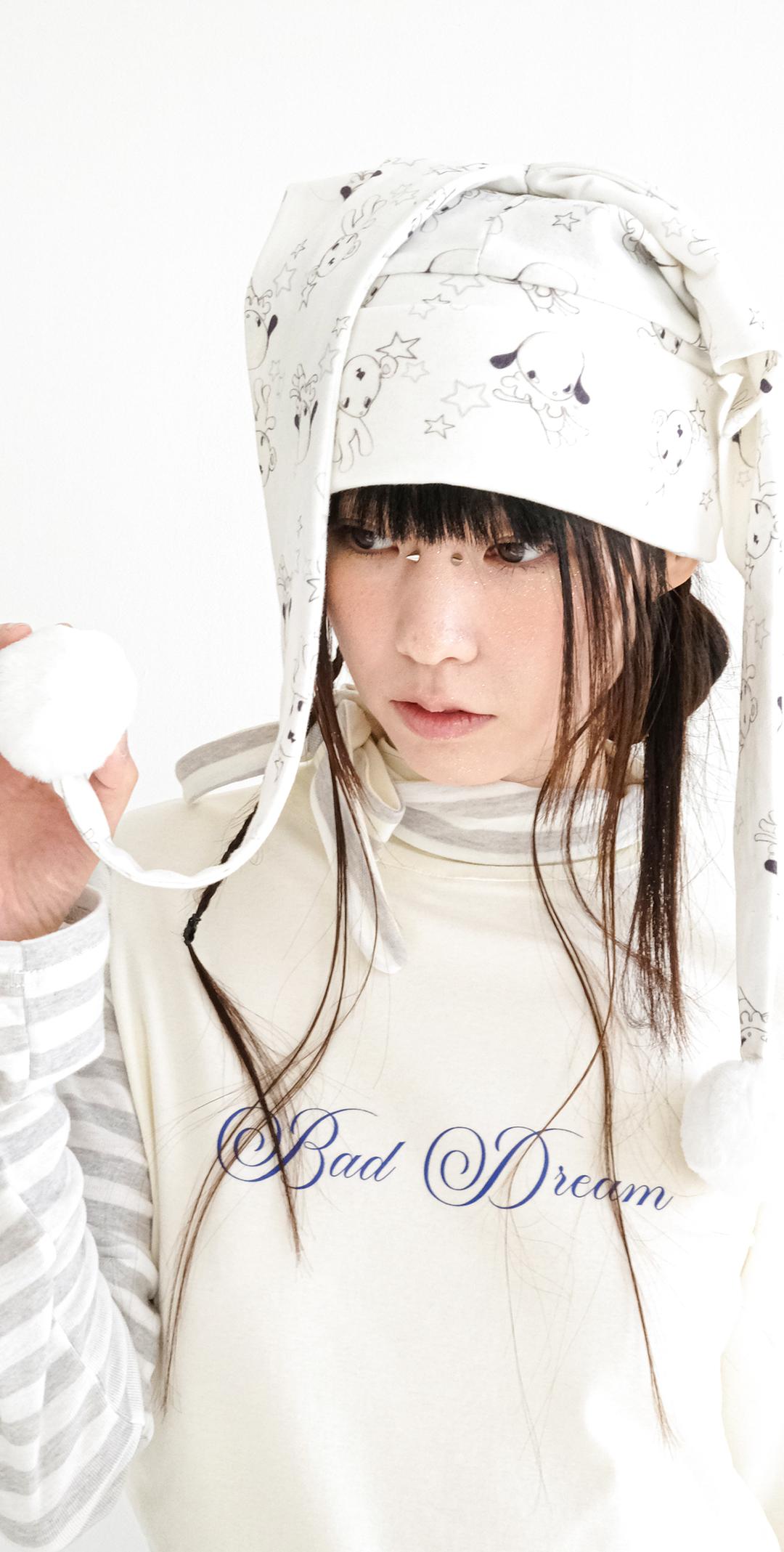 2차★[fa.er.ie] Jun&Ello pompom pajama hat (ivory)