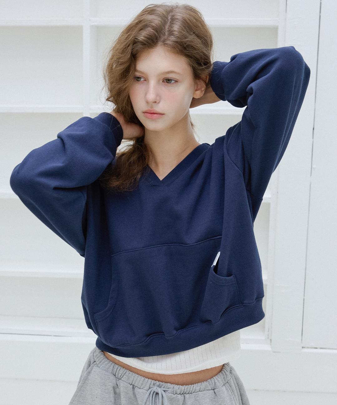 레터프롬문 [아이보리 S 3/24 순차배송] [핀터무드 트레이닝 셋업💞] 레터즈 아카이브 브이넥 후드 ( 3 colors )