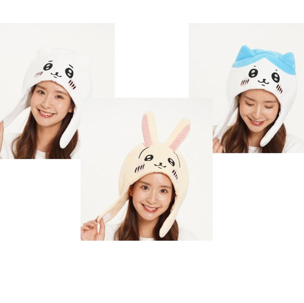 치이카와 얼굴 모자 파티용품 소품 할로윈 코스튬 하치와레 우사기