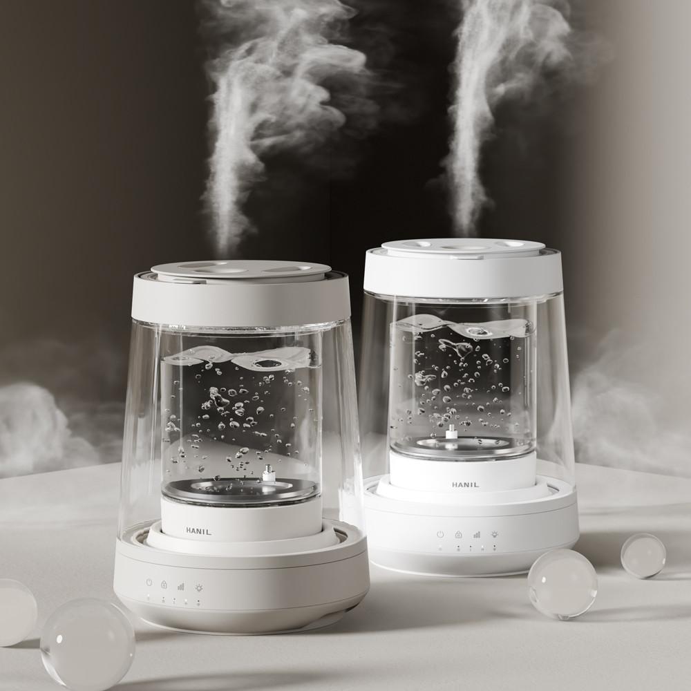 한일 스텐 대용량 유리 물멍 가열식 가습기 내통분리세척 신생아 아기 가습기 24년 신제품
