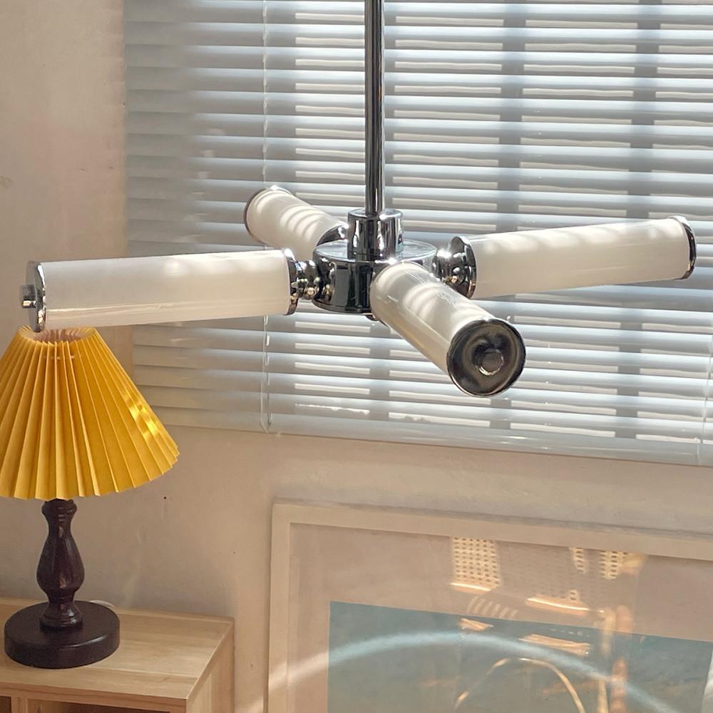 크롬 밀크글라스 주방식탁등 팬던트조명 바우하우스 미드센추리모던 포인트 빈티지 카페 특이한