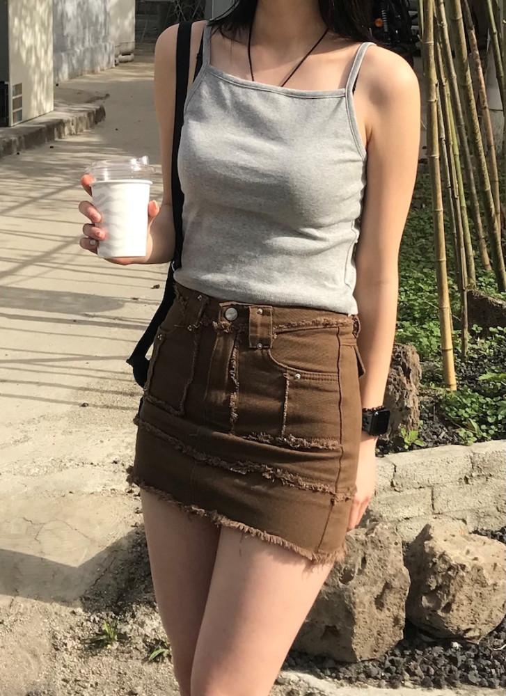 Brownie mini skirt 브라우니 미니 스커트