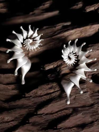 Silver Seashell Earrings