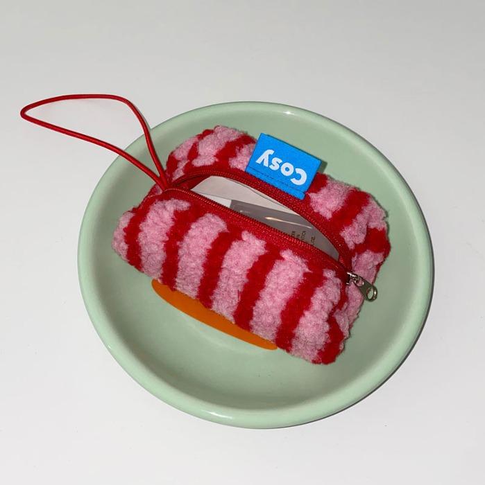 CHERRY PINK FLUFFY RICO POUCH