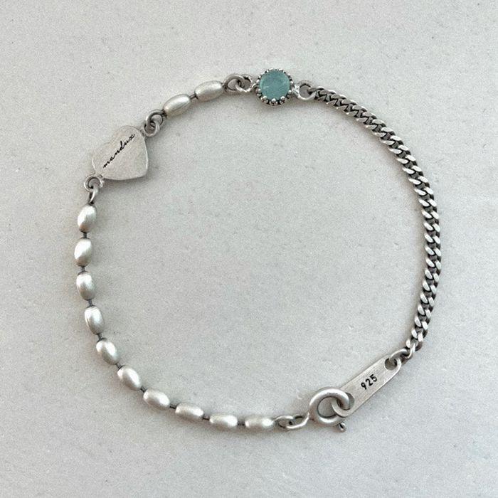 Slim ballchain Bracelet _ 믹스체인 (silver)