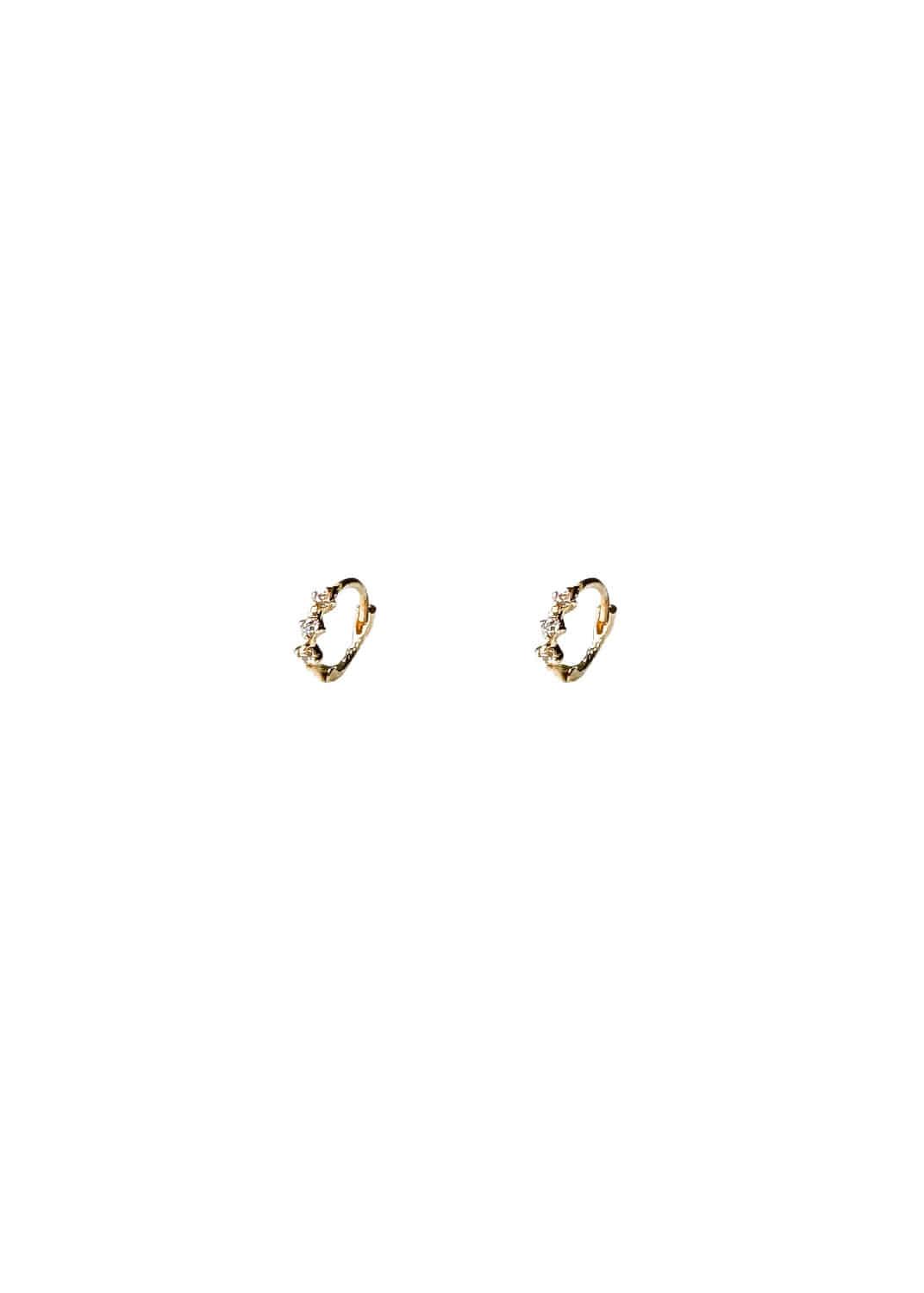 10K/14K MINI CUBIC GOLD EARRING