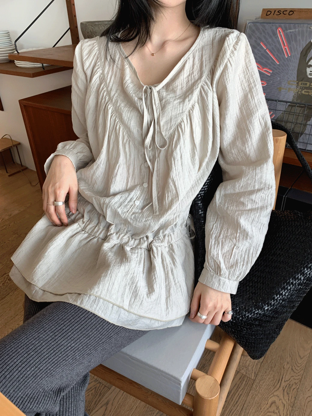 DR. Margaret Pintuck Long Blouse