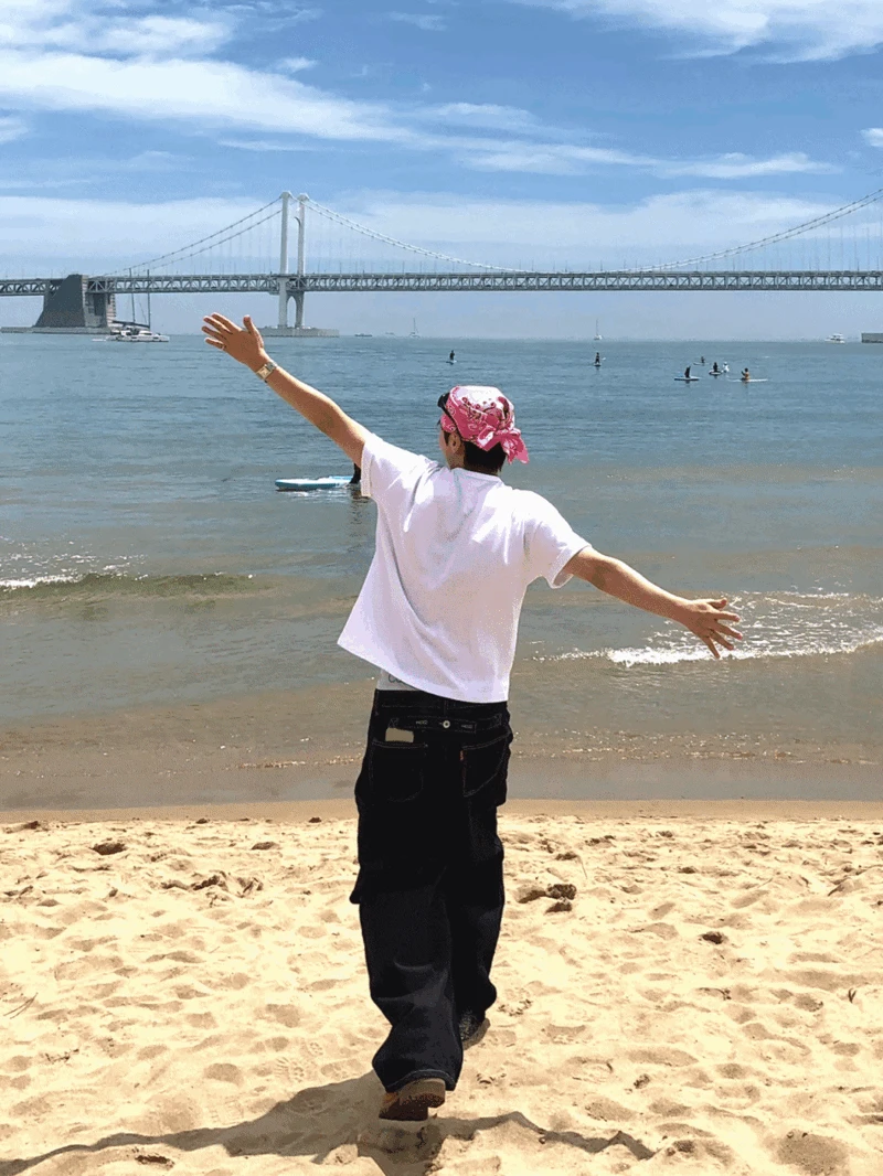 스웨어 백 비조 논페이드 데님 (2color)