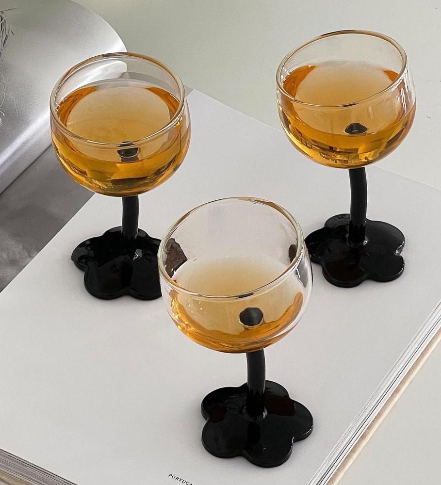 쏠띵즈 Black Flower Goblet 블랙 플라워 고블렛잔