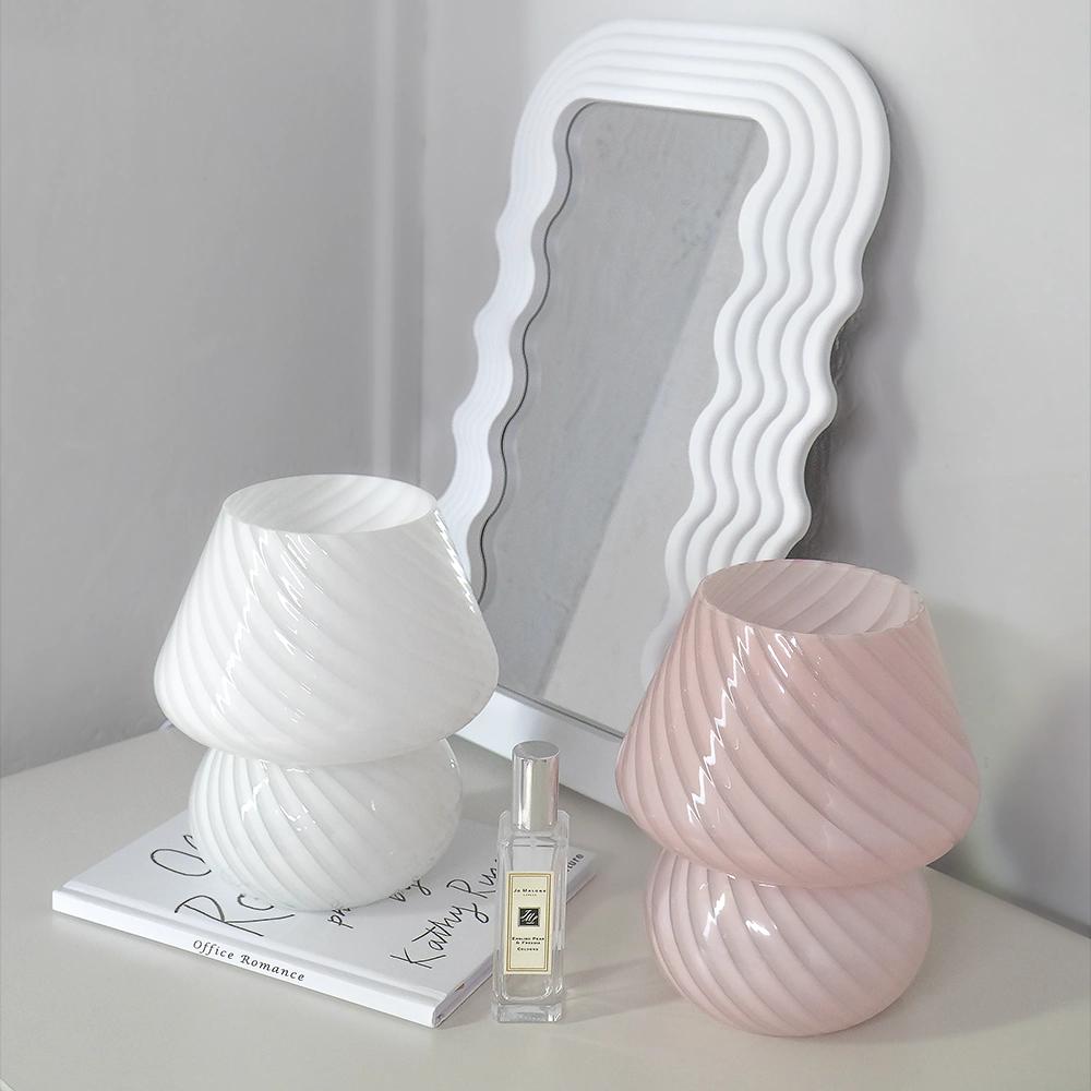 머쉬룸 조명 글라스 스탠드 무드등 오브제 LED 램프 3colors (리모컨 추가가능)