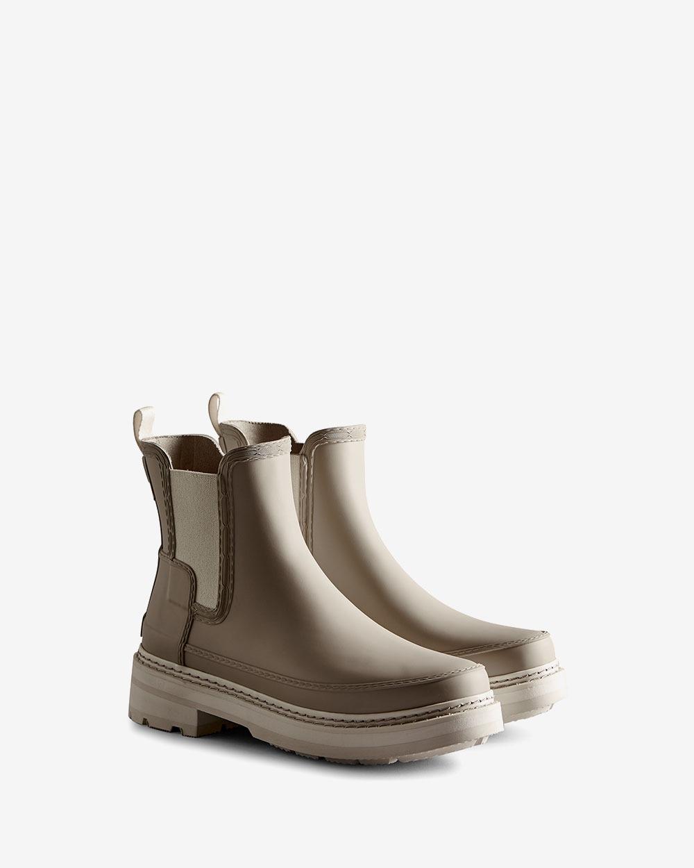 [WOMEN] 리파인드 첼시 스티치 레인부츠 - 스키밍스톤/셰이디드화이트 WFS2100RMASKW