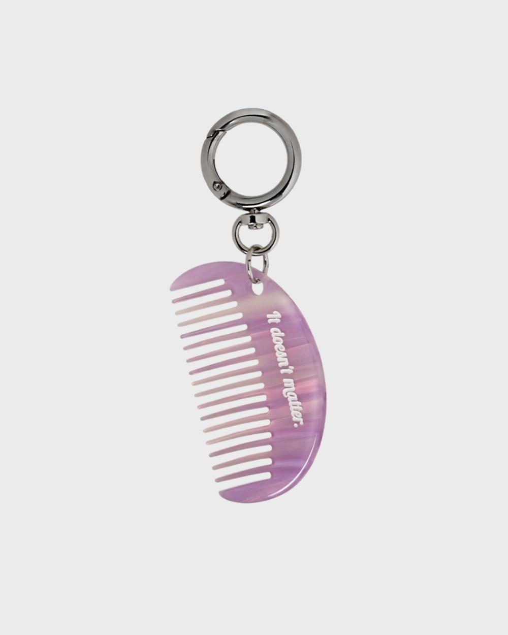 [2 way] Veining comb bagcharm (Pink)