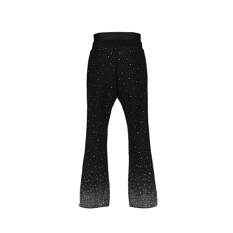 GLACIERBOY "RAP STAR" SERIES Gypsophila Full Diamond Pants - Black / M