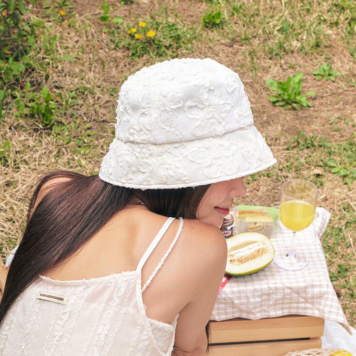 LACE BUCKET HAT (IVORY)