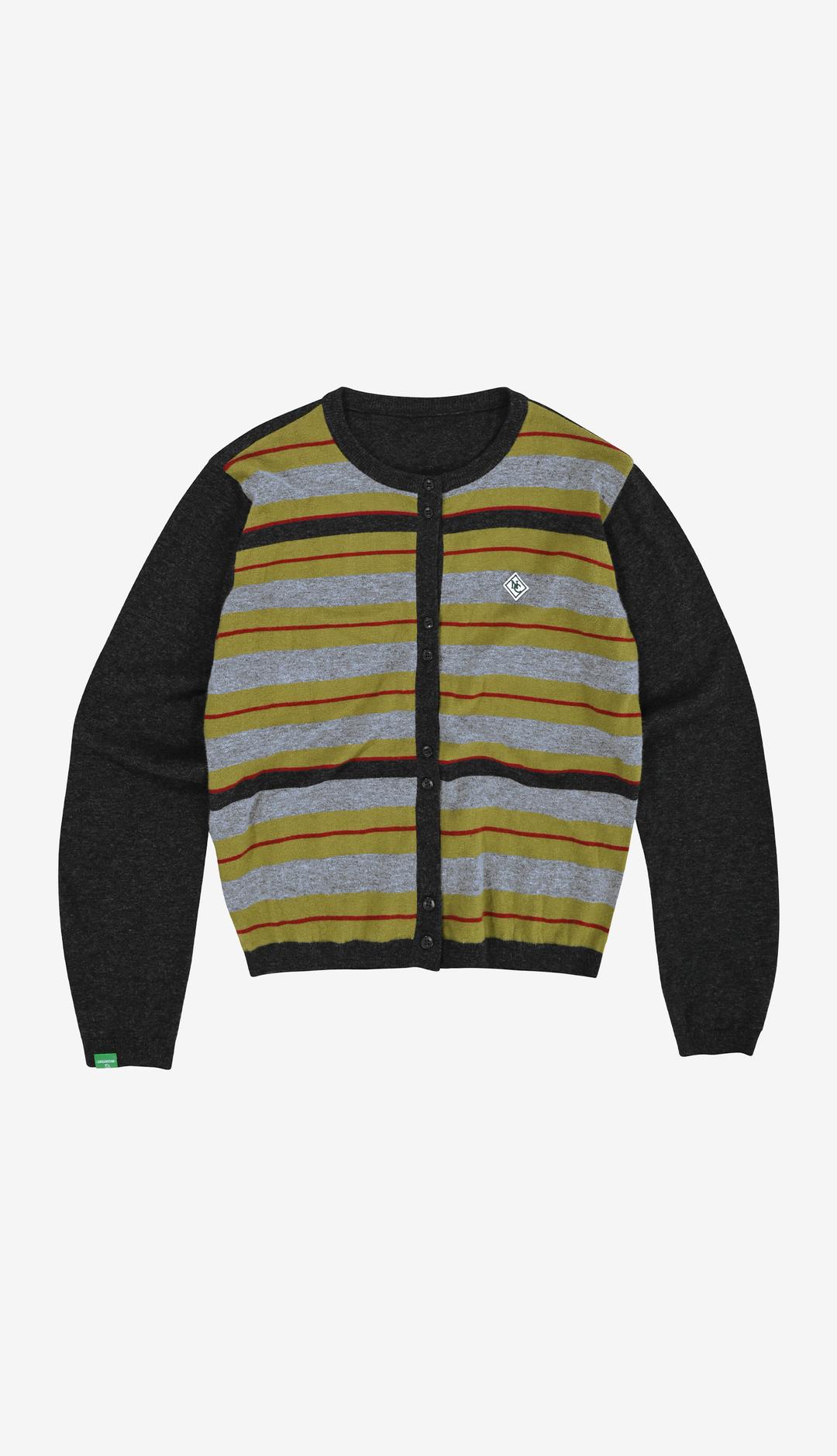 [09월 05일 예약발송]235. Cashmere Wool Stripe Cardigan _ Charcoal