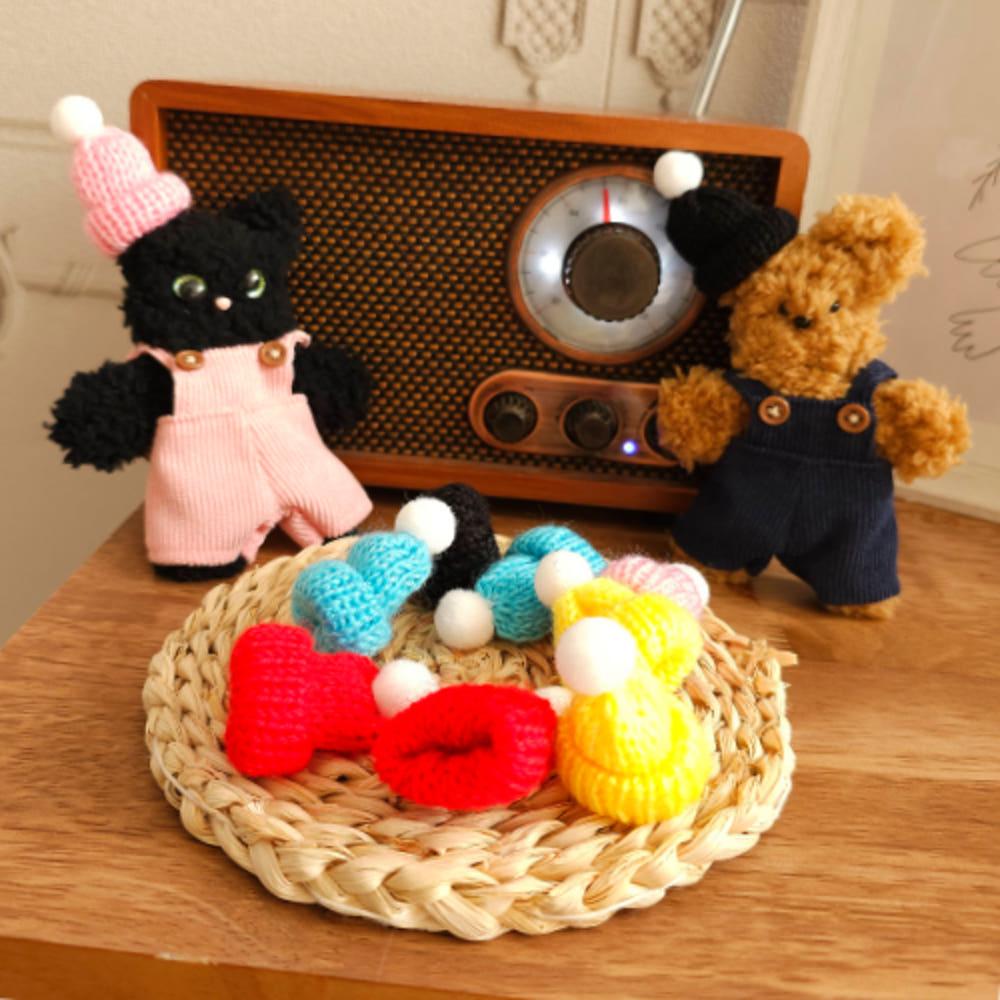 모루 인형 꾸미기 소품 10cm 15cm 인형 방울털 모자 귀여운 소품