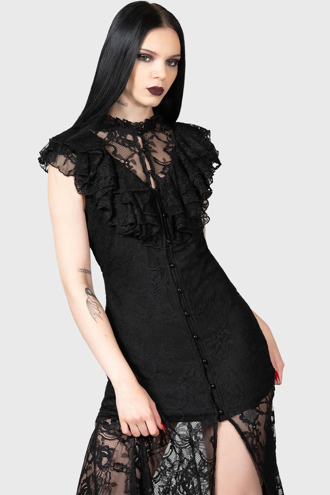 Vampire's Ball Maxi Dress - XS / Black / 100% Polyamide