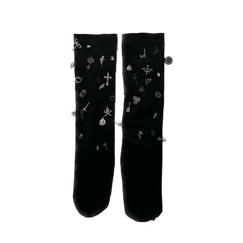 Antique charms Knee-socks