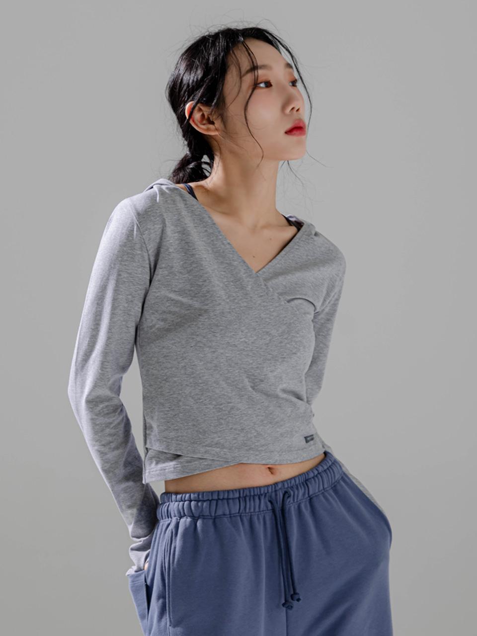 [3TT3342]코튼 슬림 랩후드(4차리오더)