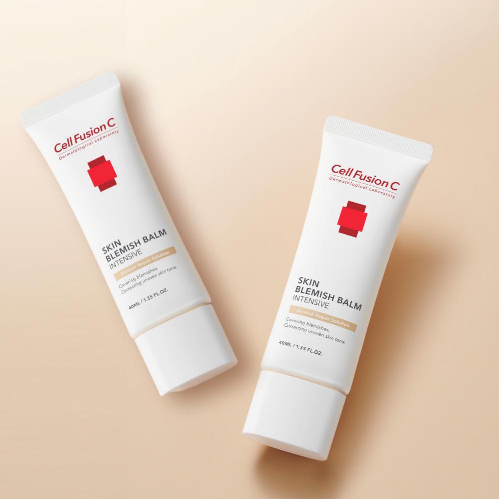 셀퓨전씨 스킨 블레미쉬 밤 인텐시브 40ml+40ml / 자연스러운 안심 성분 모공 홍조 커버 비비크림 : 셀퓨전씨
