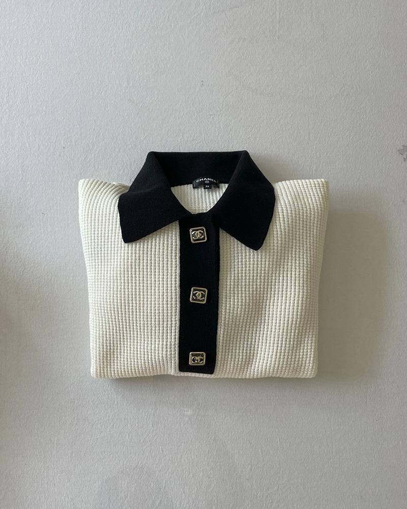 샤넬 23A 캐시미어 와플 스웨터 (새상품)