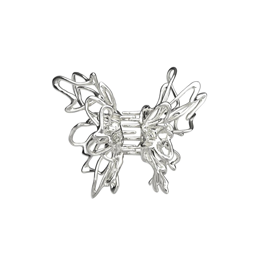 Ripple / Liquefied Metal Butterfly Hair Claw Clip - Large