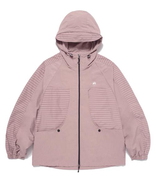 스트라이프 윈드 브레이커 (애쉬 핑크)